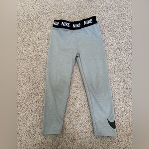 Nike Dry Toddler Girls Leggings 4T Dark Grey Heather Dri-Fit Tight Black